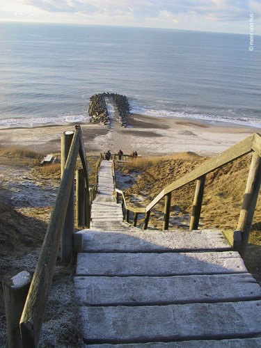 Treppe zum Strand bei Bovbjerg Fyr