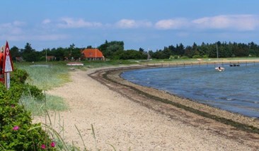Gjellerodde Strand mit Badebrücke