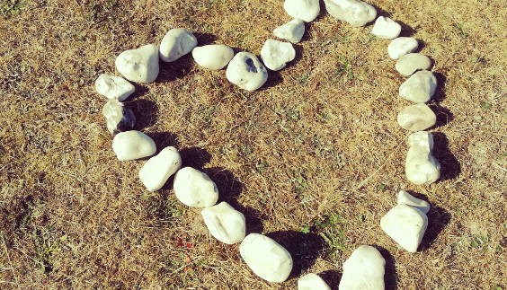 Herz aus Steinen Urlaub Ebeltoft