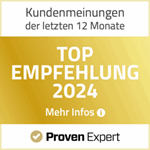 ProvenExpert Auszeichnung Top Empfehlung 2024